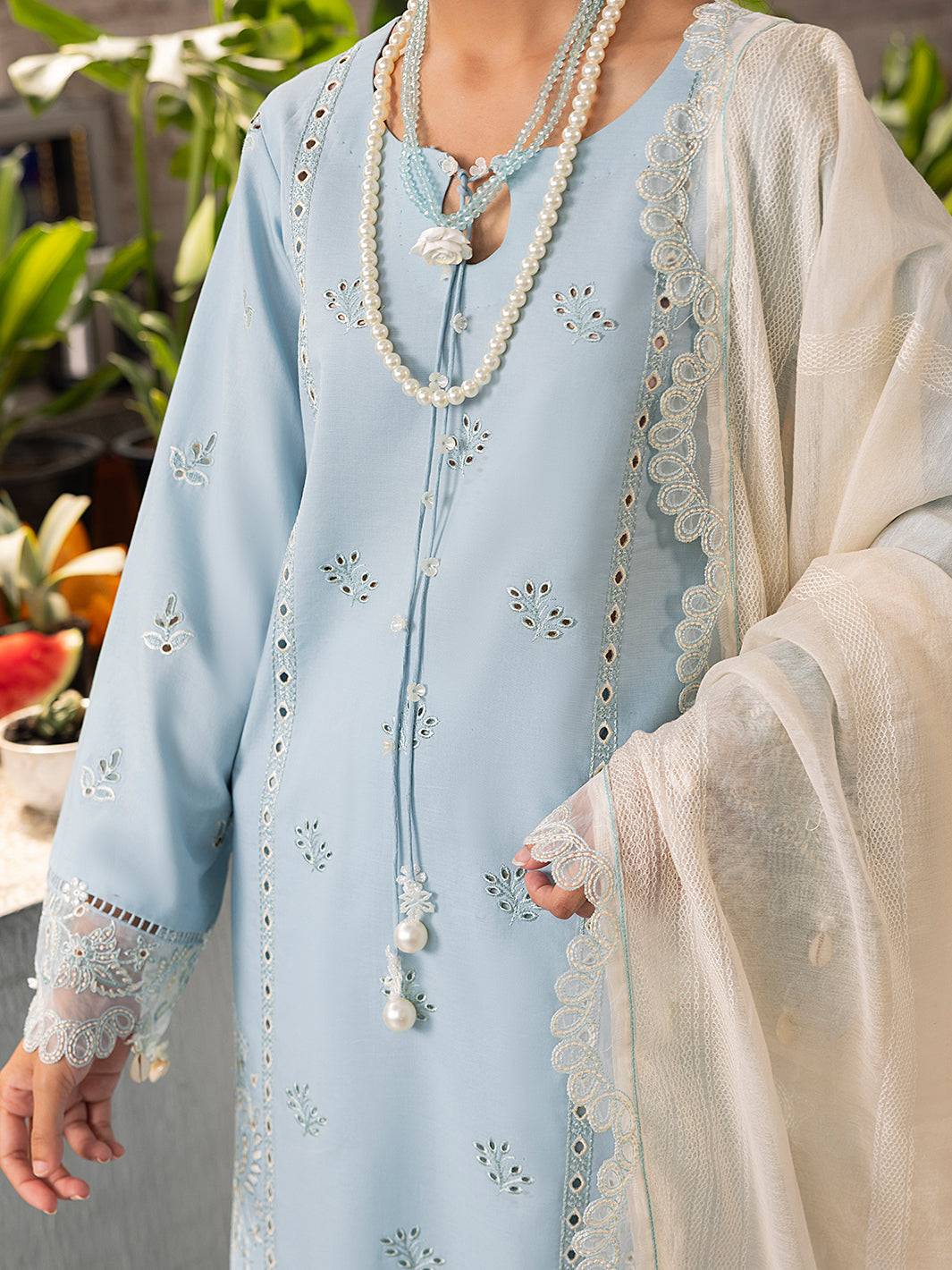 Izel | Meadow Muse Embroidered Lawn 25 | ZARELLE - Pakistani Designer Dress - by Izel | Type: Ladies Clothes - 100% Original at Saira Sultan