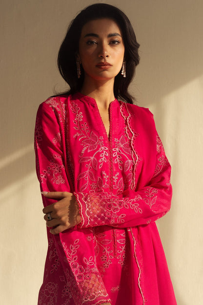 Zara Shahjahan | Fall Festive 24 | ZC-2066 M Hot Pink Raw Silk