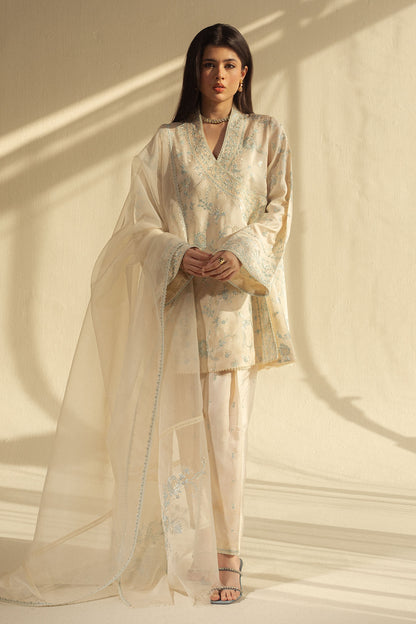 Zara Shahjahan | Fall Festive 24 | ZC-2070 XS Off White Raw Silk