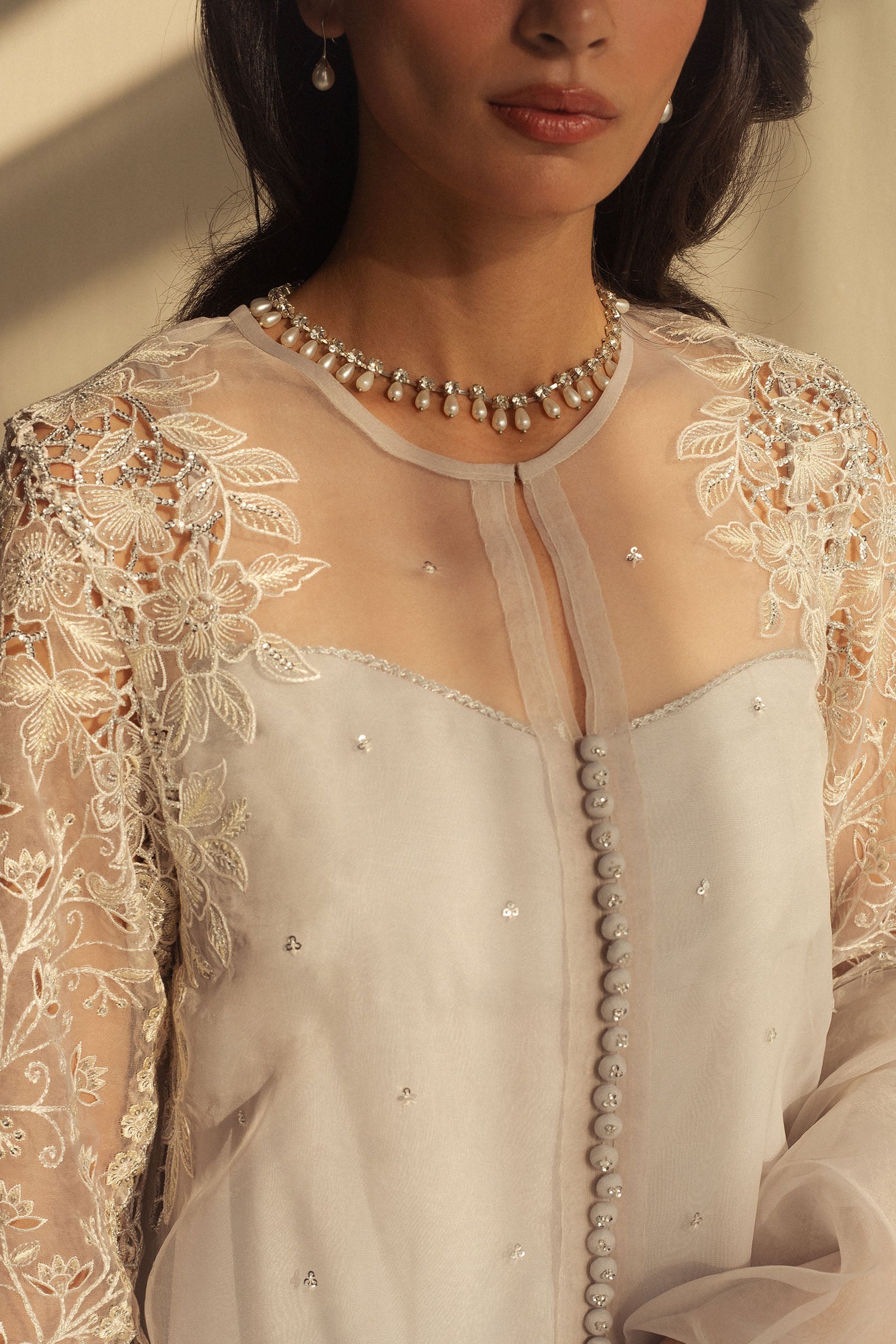 Zara Shahjahan | Fall Festive 24 | ZC-2076 M White Organza