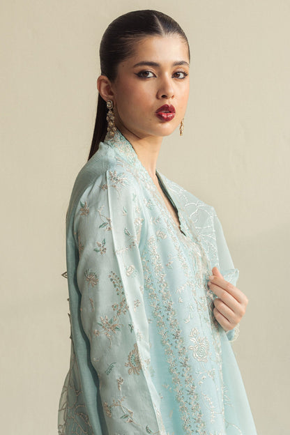 Zara Shahjahan | Fall Festive 24 | ZC-2077 L Ice Blue Raw Silk