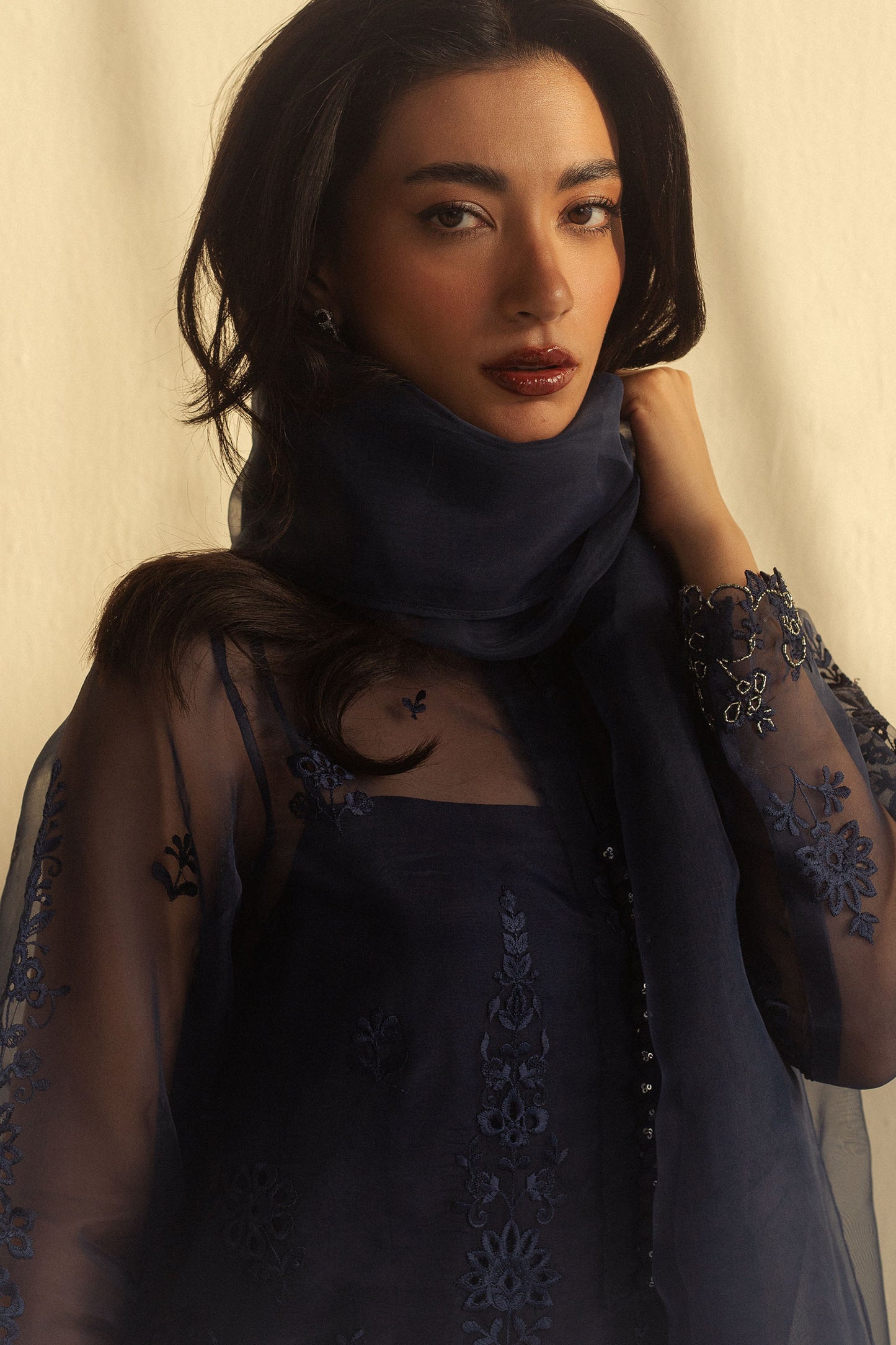 Zara Shahjahan | Fall Festive 24 | ZC-2079 M Midnight Blue Organza