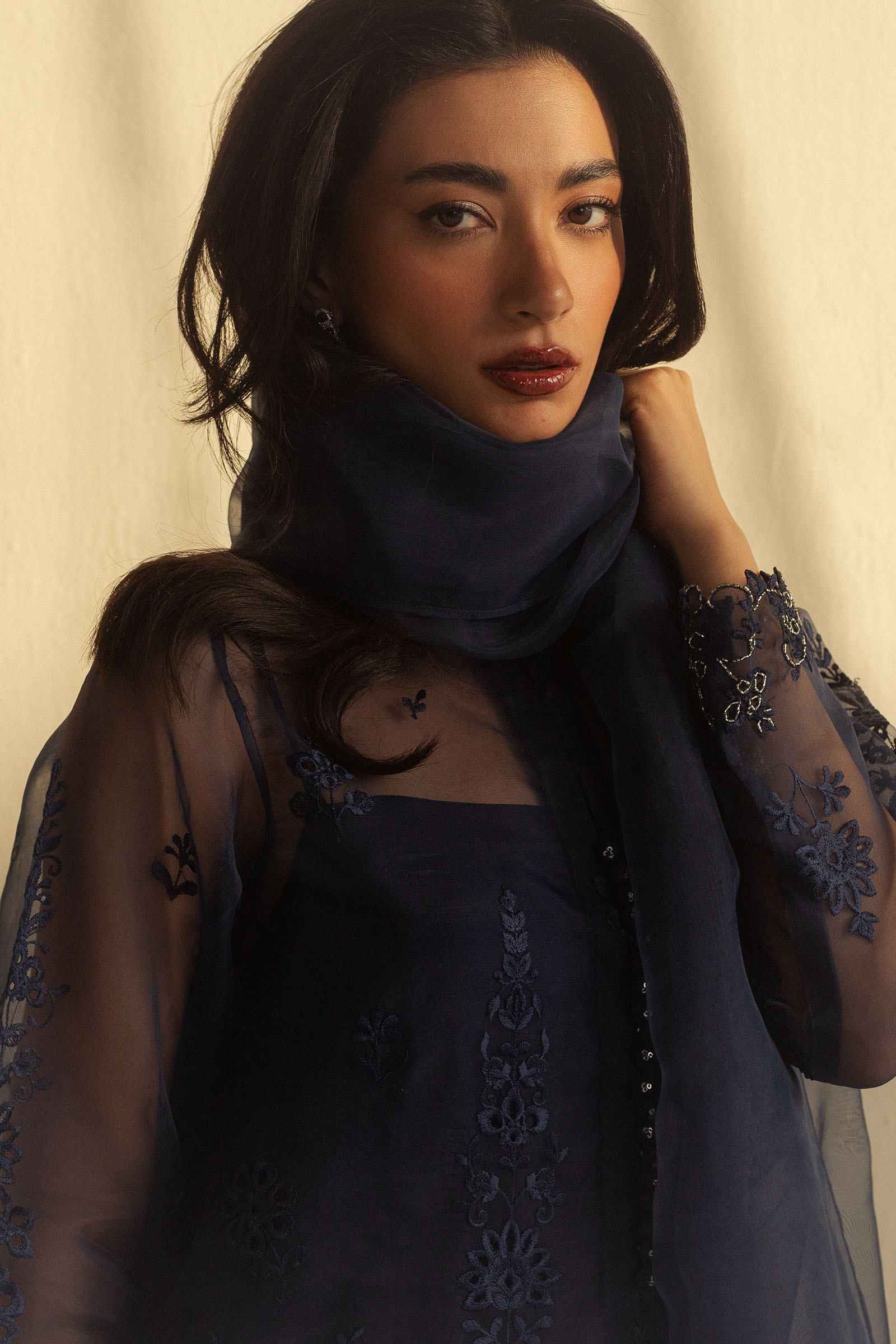 Zara Shahjahan | Fall Festive 24 | ZC-2079 M Midnight Blue Organza