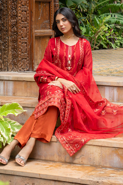 Zellbury | Summer Pret | Embroidered Kurta Dupatta Trouser - 3222