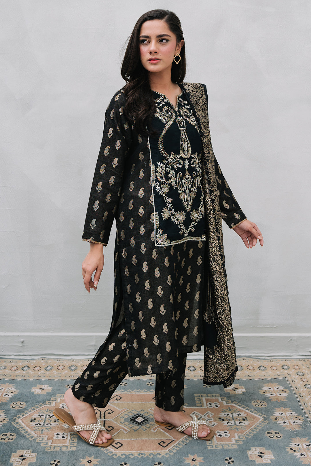 Zellbury | Summer Pret | Embroidered Kurta Dupatta Trouser - 3256
