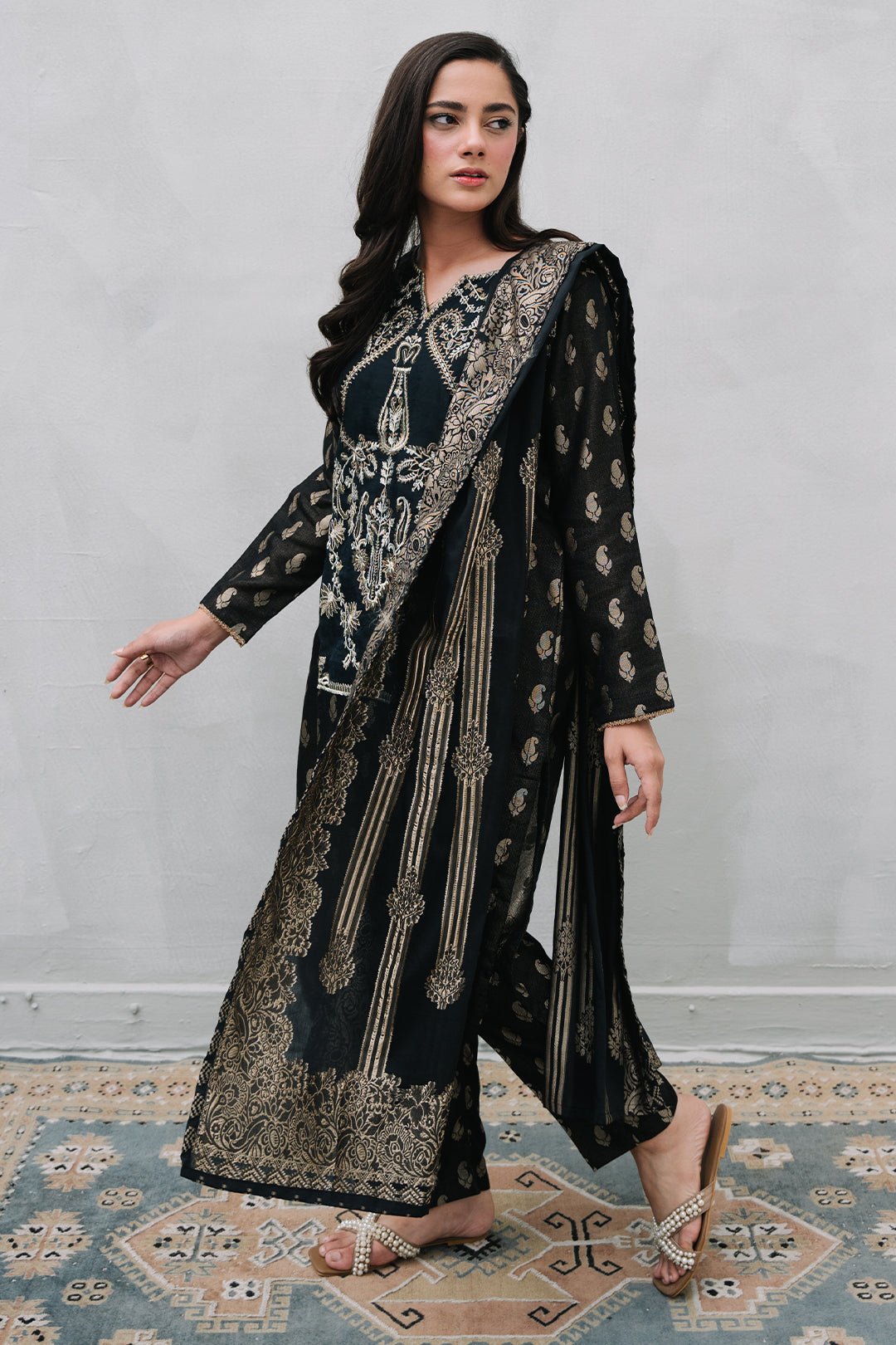 Zellbury | Summer Pret | Embroidered Kurta Dupatta Trouser - 3256