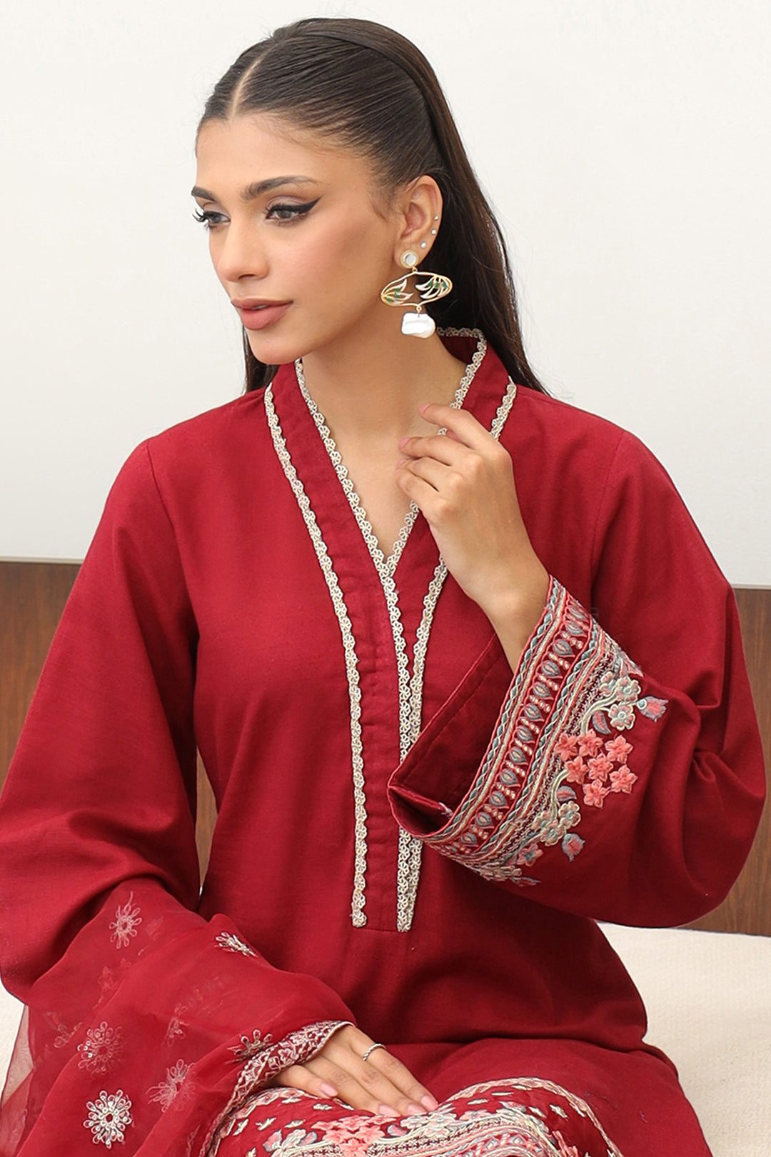 Zellbury | Winter Pret | Embroidered Kurta Dupatta Trouser - 3278 L