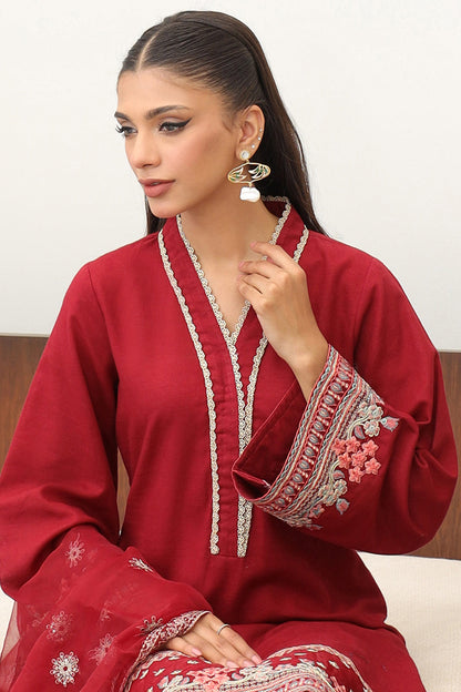 Zellbury | Winter Pret | Embroidered Kurta Dupatta Trouser - 3278 L