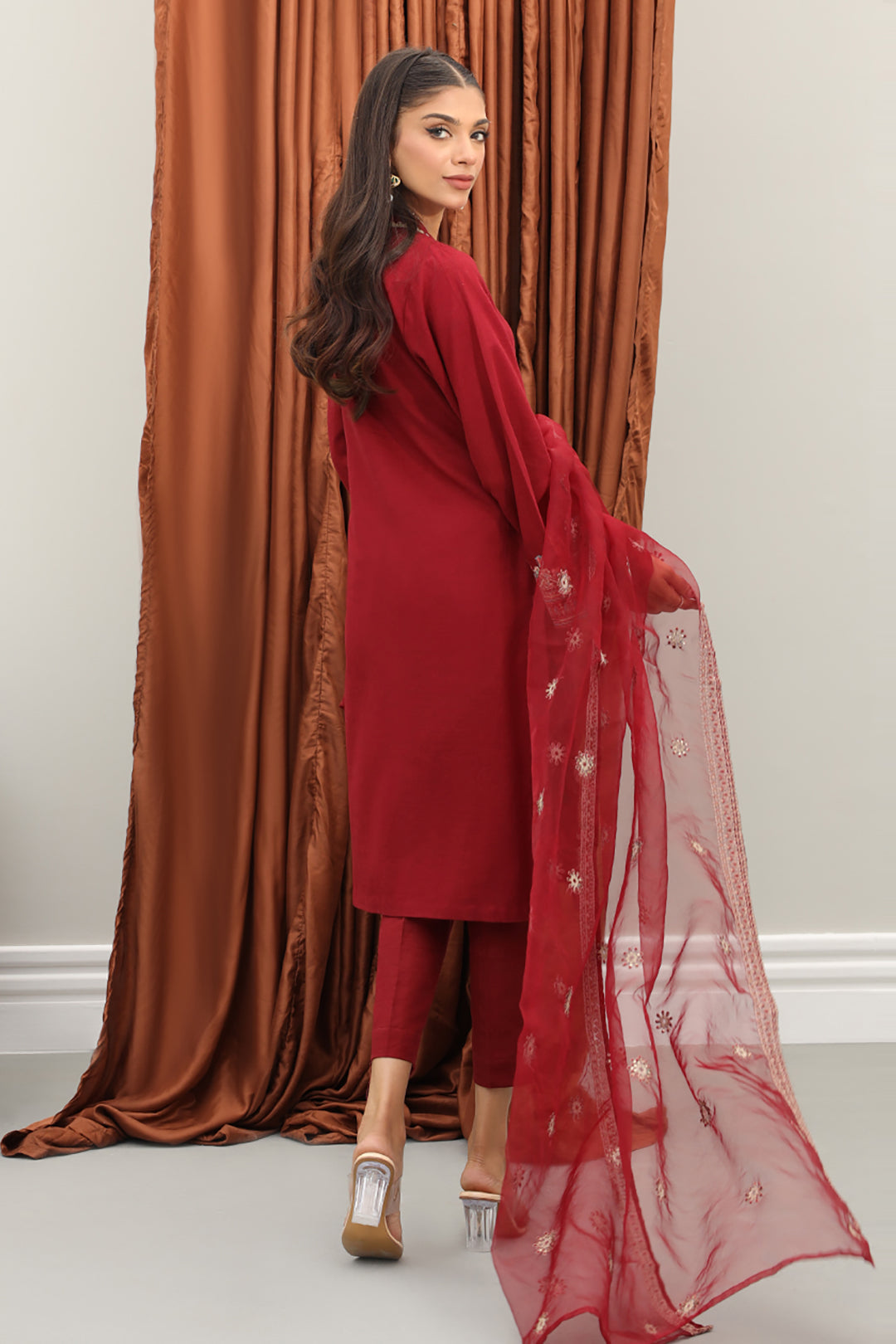 Zellbury | Winter Pret | Embroidered Kurta Dupatta Trouser - 3278