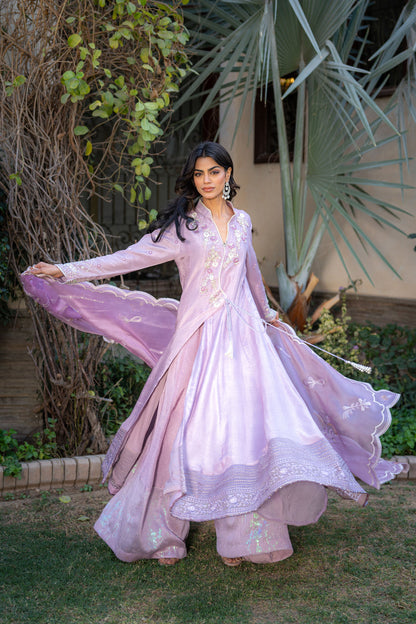 Wahaj M Khan | Pari Collection | Lilac Anarkali - Pakistani Designer Dress - by Wahaj M Khan - Type : Ladies Clothes - 100% Original at Saira Sultan