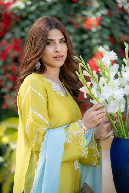 Wahaj M Khan | Pari Collection | Yellow Sheesha Pari Outfit