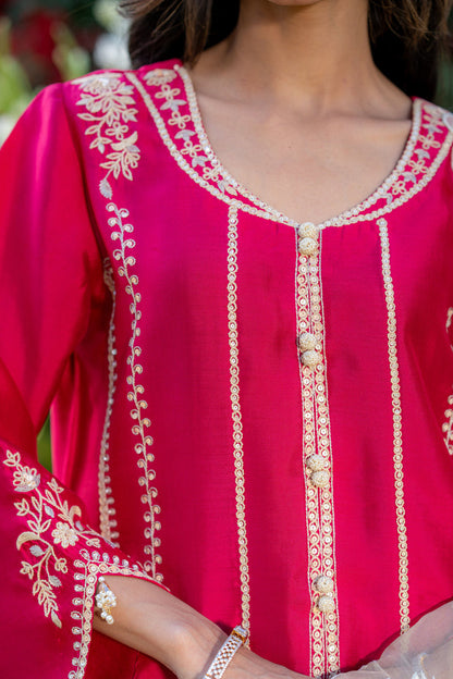 Wahaj M Khan | Pari Collection | Hotpink Sheesha Jacket