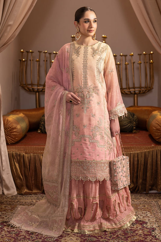 Alizeh | Jhalak Formals | AF-JHLK-03-ZAFIRA XS Light Pink Chiffon