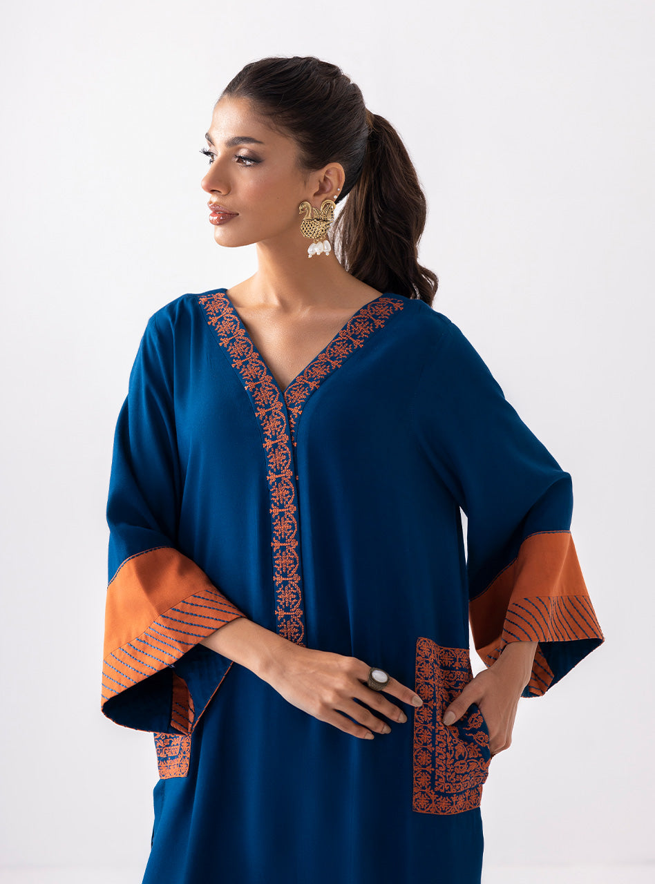 Zainab Chottani | Aara Casual Pret | Electric Sapphire S Navy Ecovero Viscose