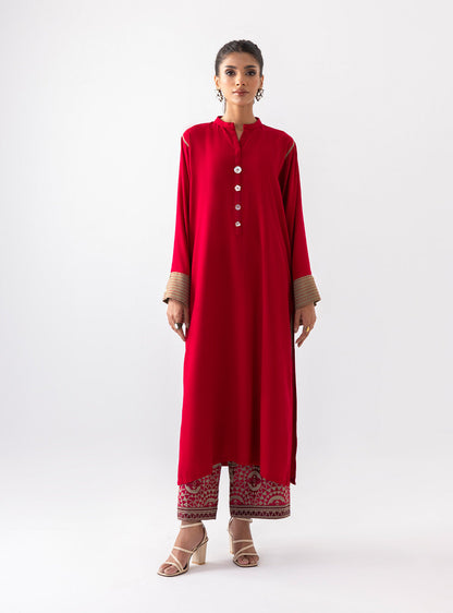 Zainab Chottani | Aara Casual Pret | Prime Rose XS Red Ecovero Viscose