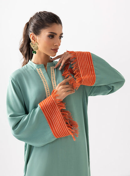 Zainab Chottani | Aara Casual Pret | Olivia Glaze S Ice Blue Ecovero Viscose