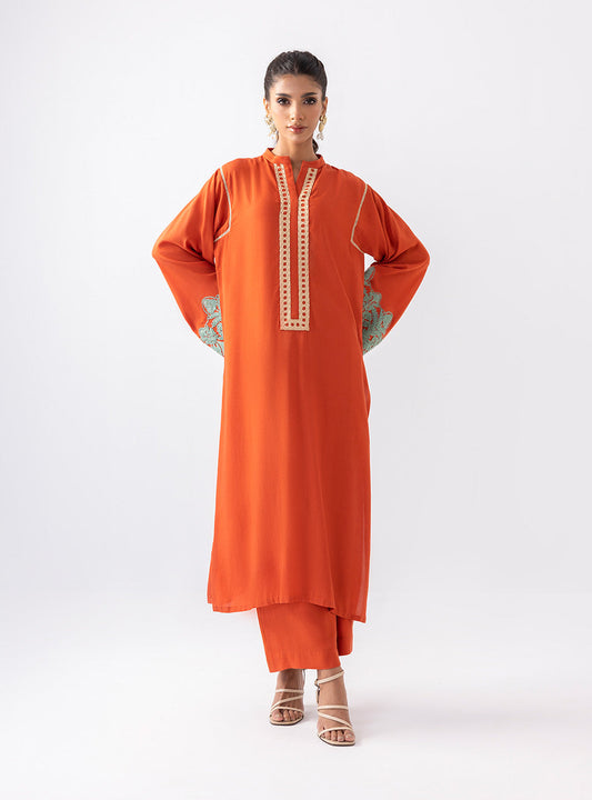 Zainab Chottani | Aara Casual Pret | Pumpkin Opal XS Orange Ecovero Viscose