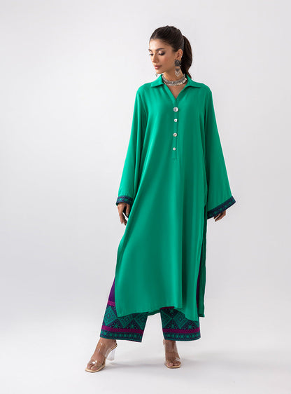 Zainab Chottani | Aara Casual Pret | Serene Bloom XS Mint Green Ecovero Viscose