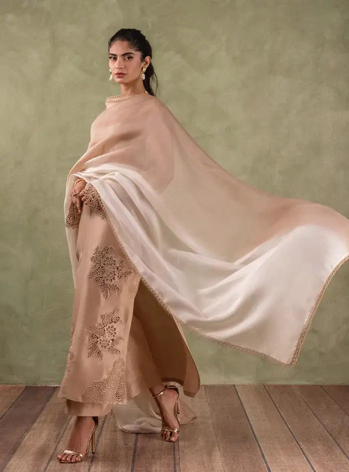 Zainab Chottani | Eid Edit 24 | Coral Champagne - Pakistani Designer Dress - by Zainab Chottani | Type: Formal - 100% Original at Saira Sultan