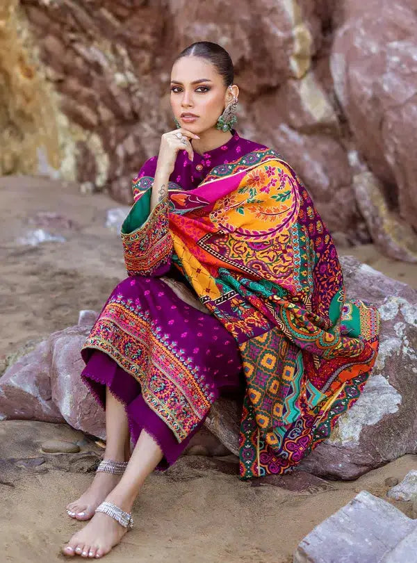 Zainab Chottani | Winter Shawls | Gul - Pakistani Designer Dress - by Zainab Chottani | Type: Luxury - 100% Original at Saira Sultan