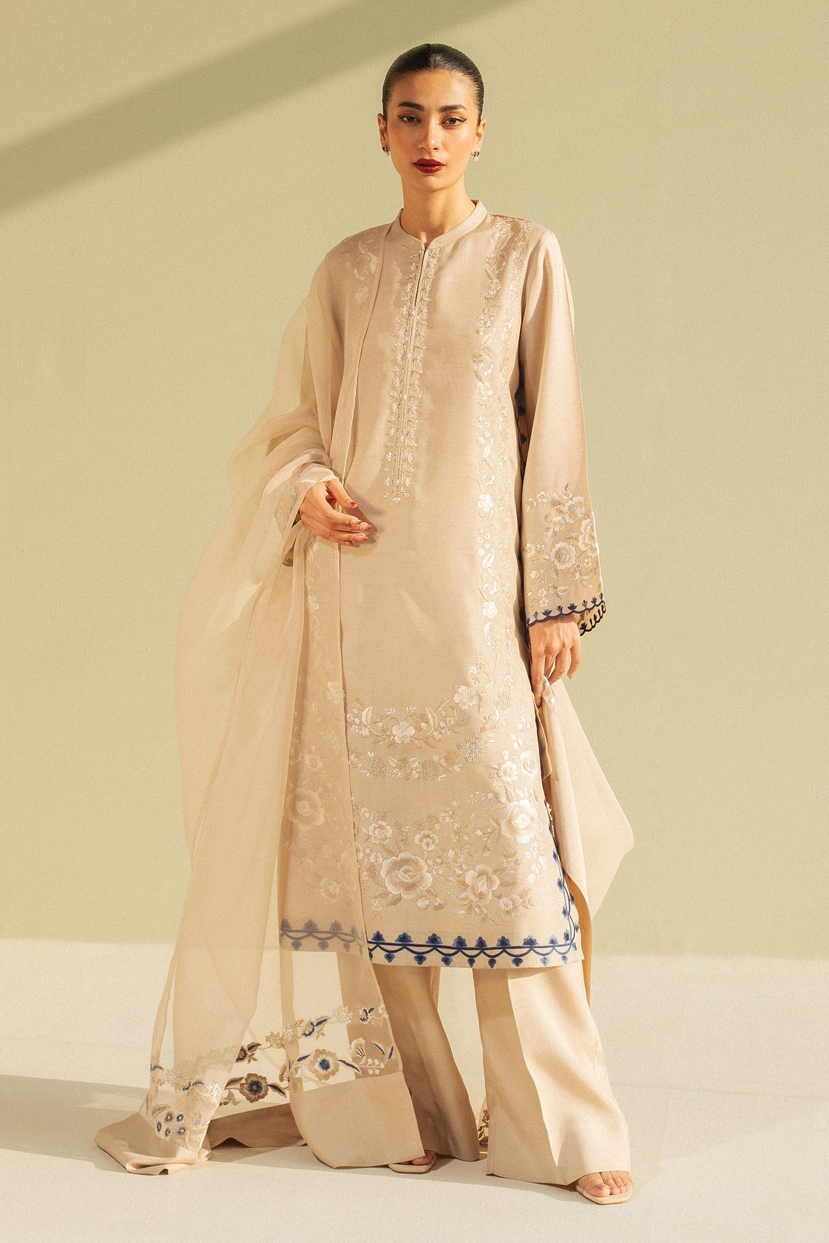 Zara Shahjahan | Festive Wear 25 | ZR25F0212 XS Beige Medium Raw Silk