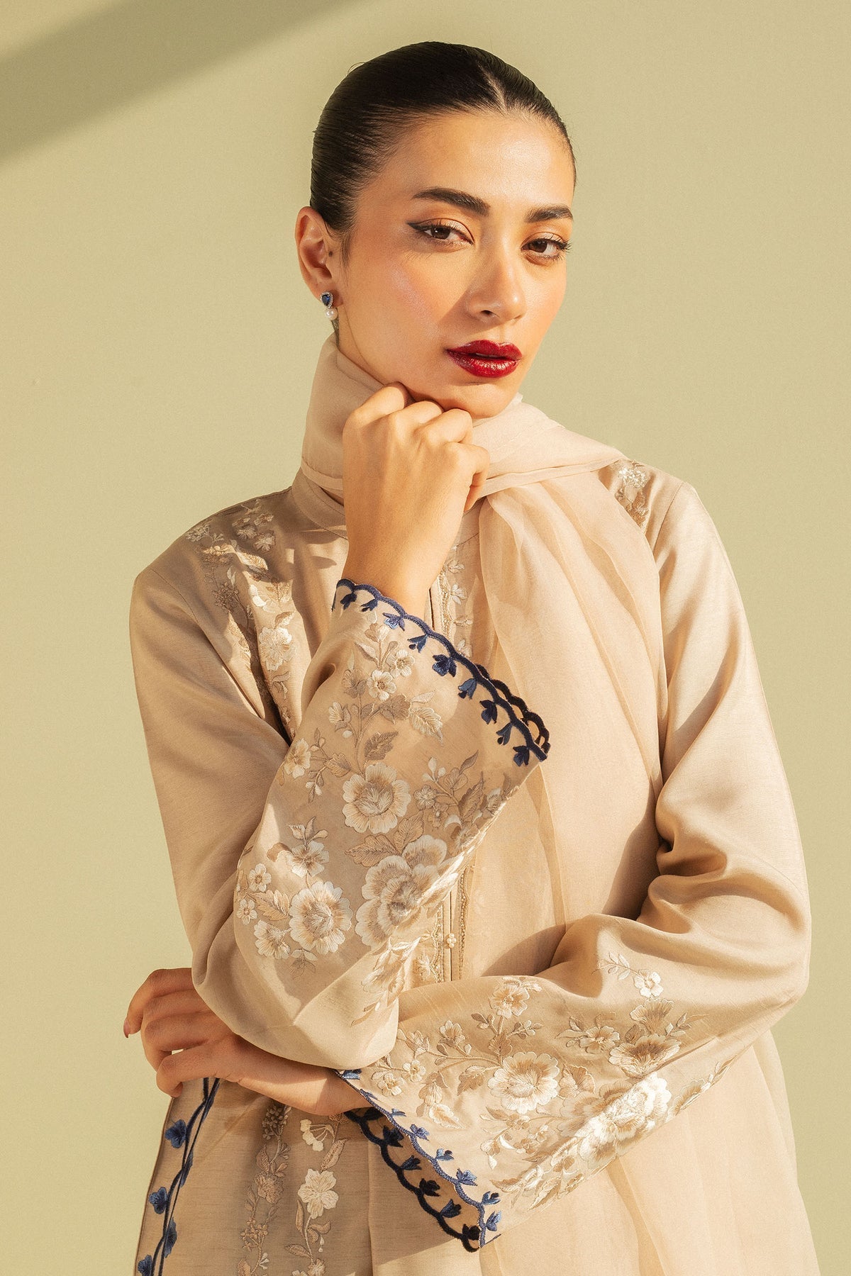 Zara Shahjahan | Festive Wear 25 | ZR25F0212 M Beige Medium Raw Silk