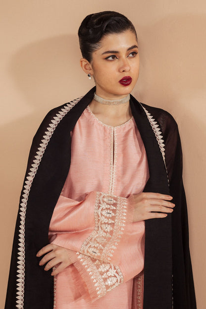 Zara Shahjahan | Festive Wear 25 | ZR25F0226 M Pink Medium Raw Silk