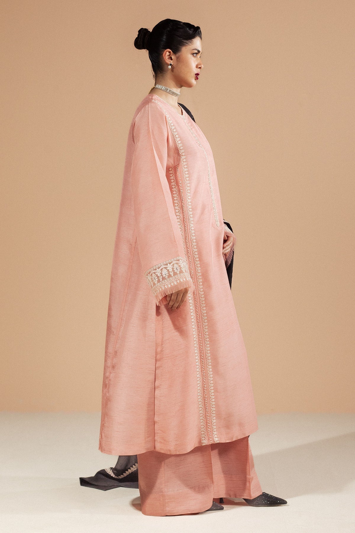 Zara Shahjahan | Festive Wear 25 | ZR25F0226 L Pink Medium Raw Silk
