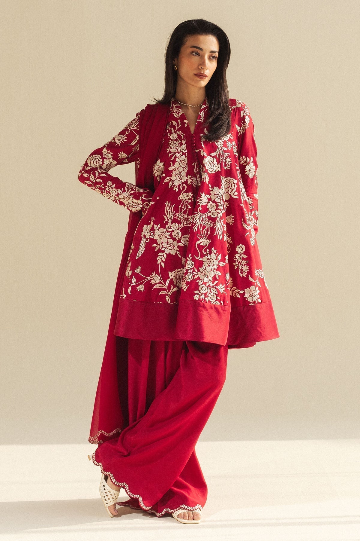 Zara Shahjahan | Festive Wear 25 | ZR25F0228 XS Wine Raw Silk