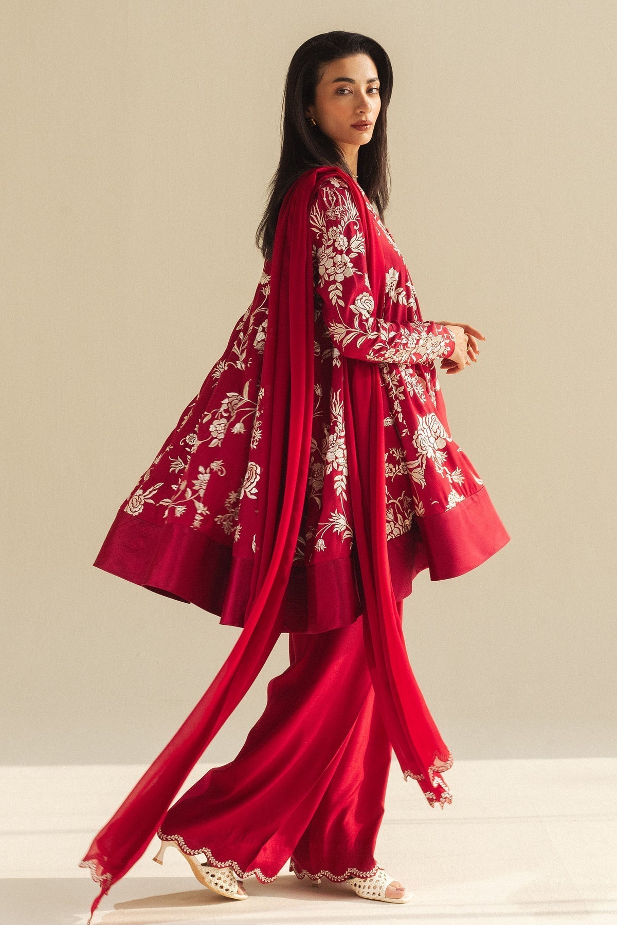 Zara Shahjahan | Festive Wear 25 | ZR25F0228 L Wine Raw Silk