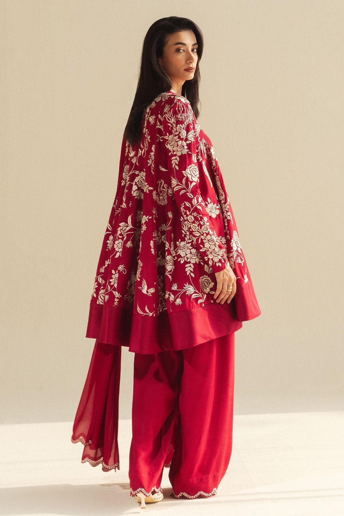 Zara Shahjahan | Festive Wear 25 | ZR25F0228 S Wine Raw Silk