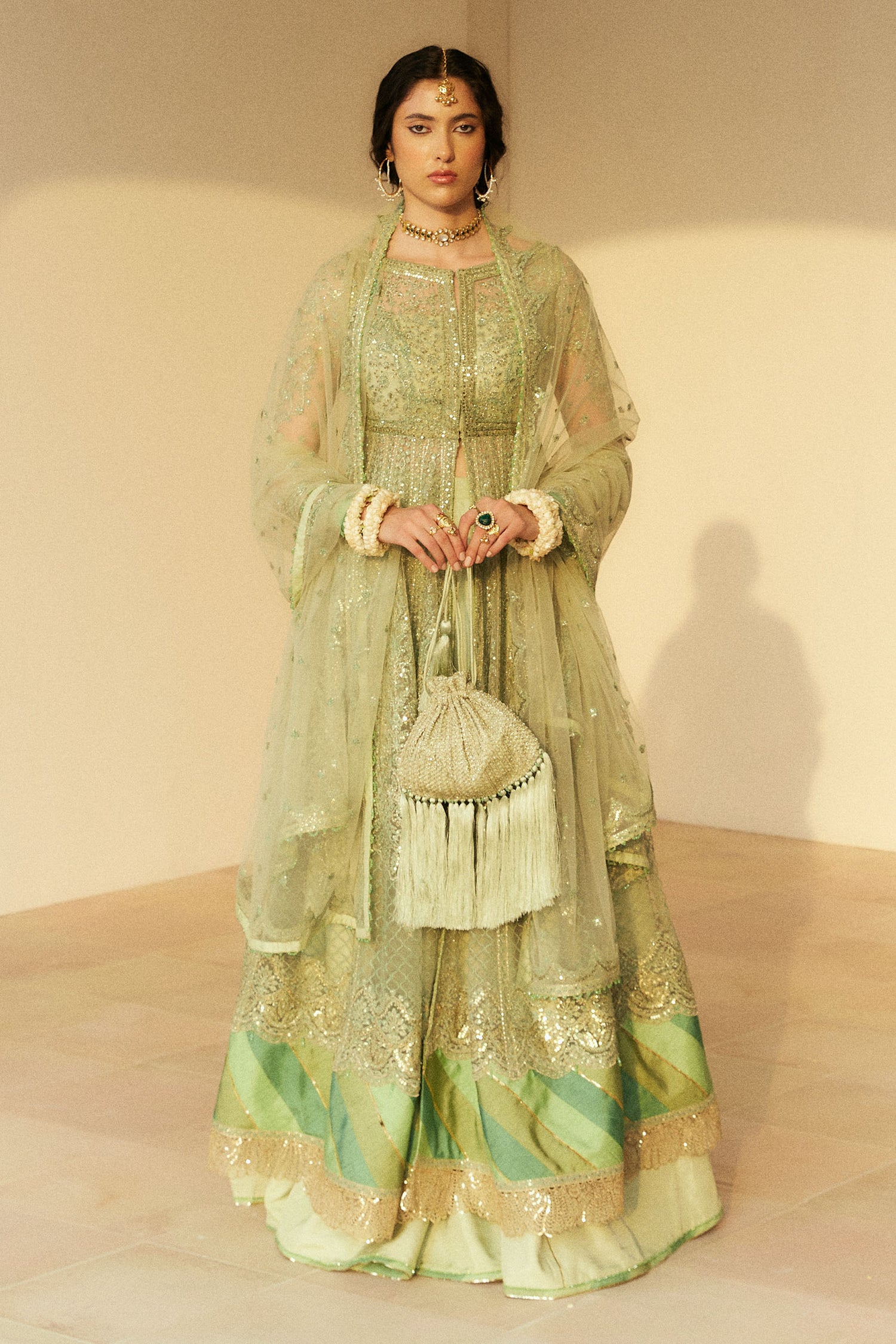 Zara Shahjahan | Lovent Wedding 2025 | Sofia-D1 XS Mint Green Poly Organza