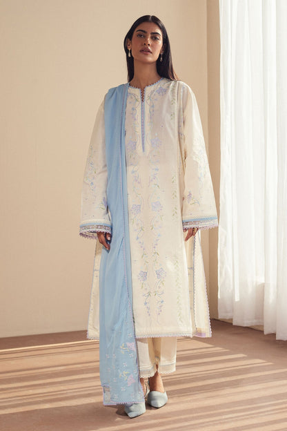 Zara Shahjahan | Pret Wear | CR25P0108 XS White Cambric