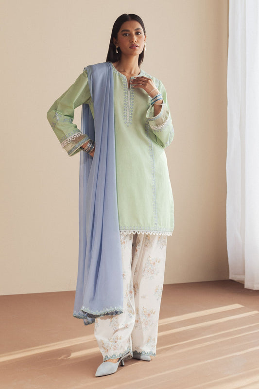 Zara Shahjahan | Pret Wear | CR25P0110 XS Mint Cambric