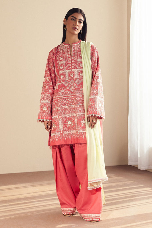 Zara Shahjahan | Pret Wear | CR25P0211 XS Pink Cambric