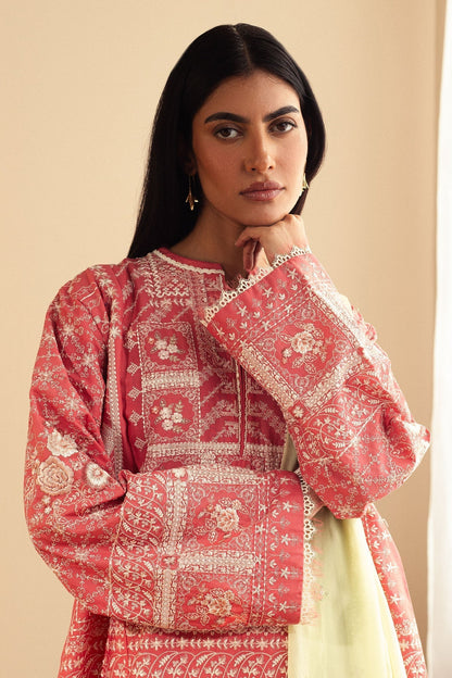 Zara Shahjahan | Pret Wear | CR25P0211 M Pink Cambric