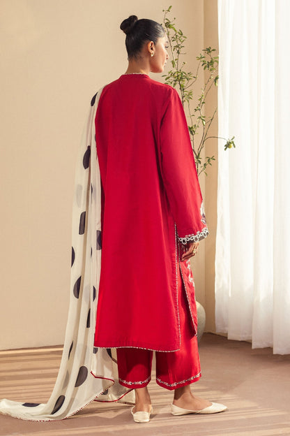 Zara Shahjahan | Pret Wear | CR25P0103 L Red Cambric