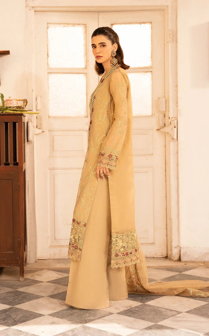 Asifa and Nabeel | Sunehri Eid 25 | Zareen-(SEF25-06) L Beige Net