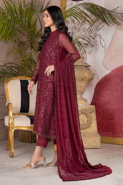 Zarif | Afreen Formals | ZA 04 MULBERRY - Pakistani Designer Dress - by Zarif | Type: Formal - 100% Original at Saira Sultan