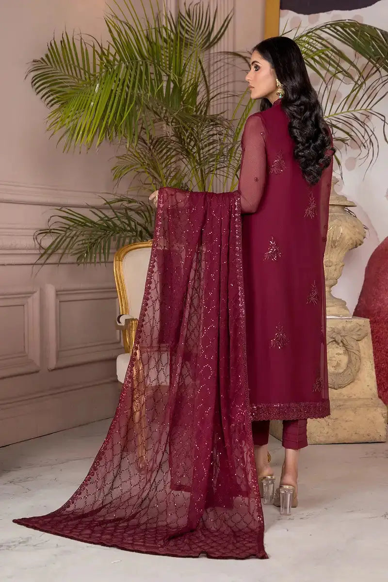 Zarif | Afreen Formals | ZA 04 MULBERRY - Pakistani Designer Dress - by Zarif | Type: Formal - 100% Original at Saira Sultan