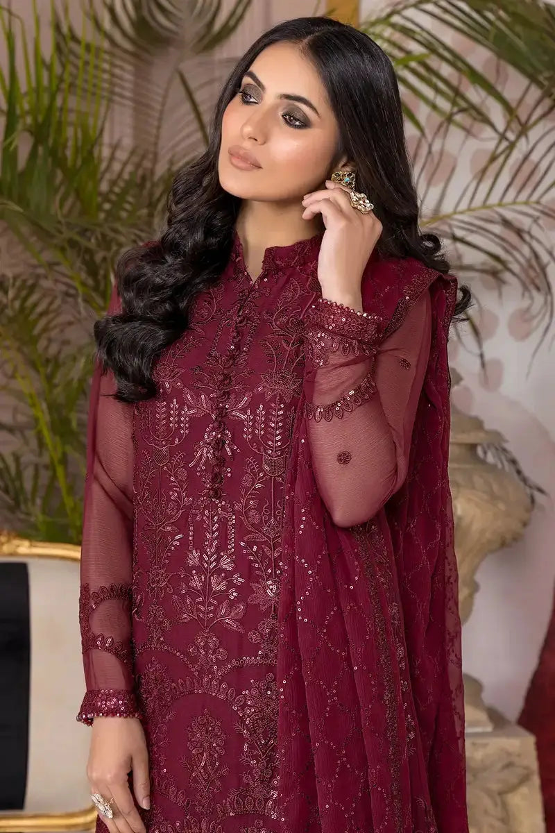 Zarif | Afreen Formals | ZA 04 MULBERRY - Pakistani Designer Dress - by Zarif | Type: Formal - 100% Original at Saira Sultan