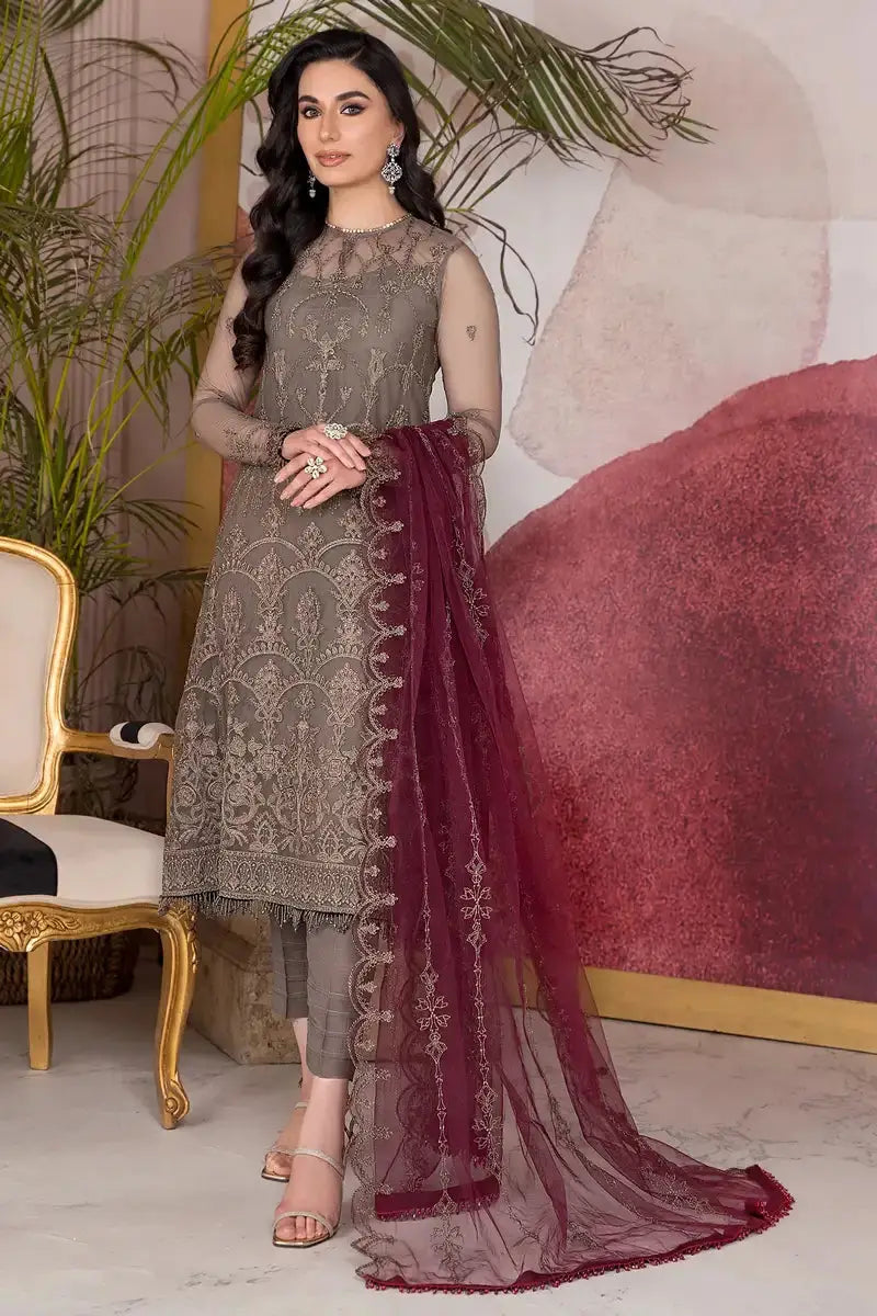 Zarif | Afreen Formals | ZA 10 DOVE - Pakistani Designer Dress - by Zarif | Type: Formal - 100% Original at Saira Sultan