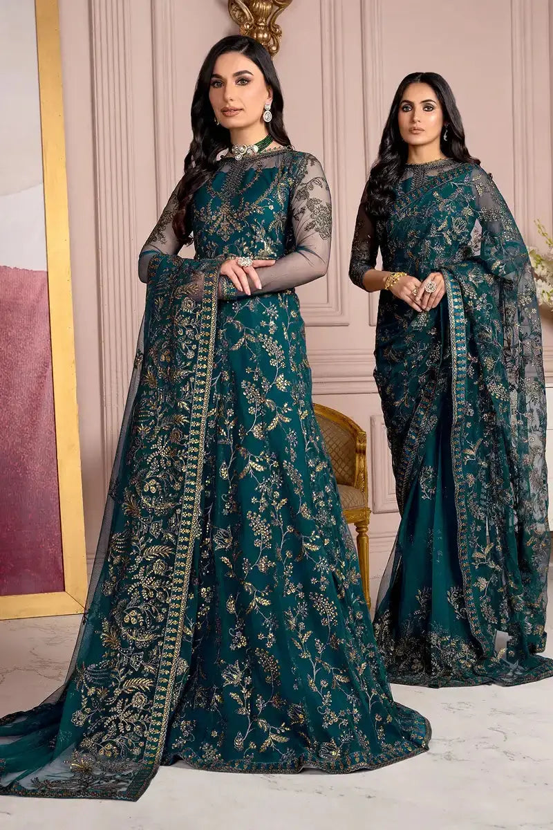 Zarif | Afreen Formals | ZA 01 EVERGREEN - Pakistani Designer Dress - by Zarif | Type: Formal - 100% Original at Saira Sultan
