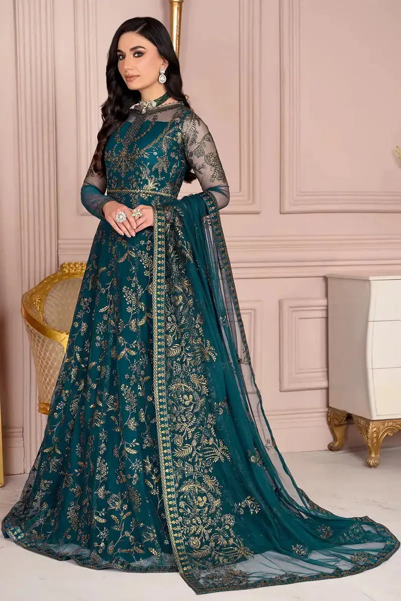 Zarif | Afreen Formals | ZA 01 EVERGREEN - Pakistani Designer Dress - by Zarif | Type: Formal - 100% Original at Saira Sultan