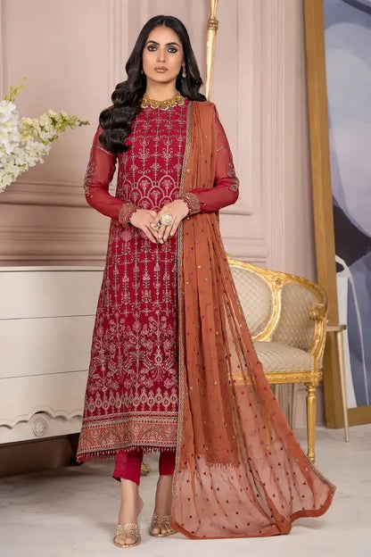 Zarif | Afreen Formals | ZA 08 GARNET - Pakistani Designer Dress - by Zarif | Type: Formal - 100% Original at Saira Sultan