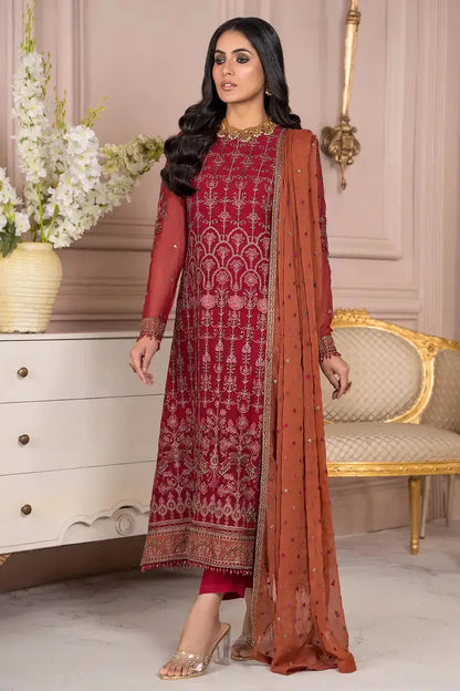 Zarif | Afreen Formals | ZA 08 GARNET - Pakistani Designer Dress - by Zarif | Type: Formal - 100% Original at Saira Sultan