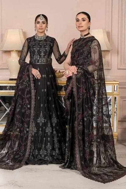 Zarif | Afreen Formals | ZA 03 BLACK AFFAIR - Pakistani Designer Dress - by Zarif | Type: Formal - 100% Original at Saira Sultan