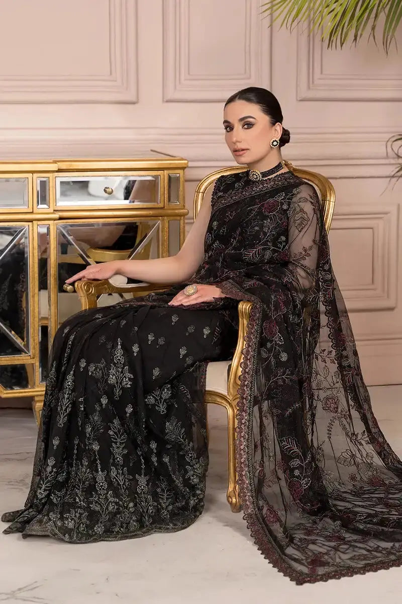 Zarif | Afreen Formals | ZA 03 BLACK AFFAIR - Pakistani Designer Dress - by Zarif | Type: Formal - 100% Original at Saira Sultan