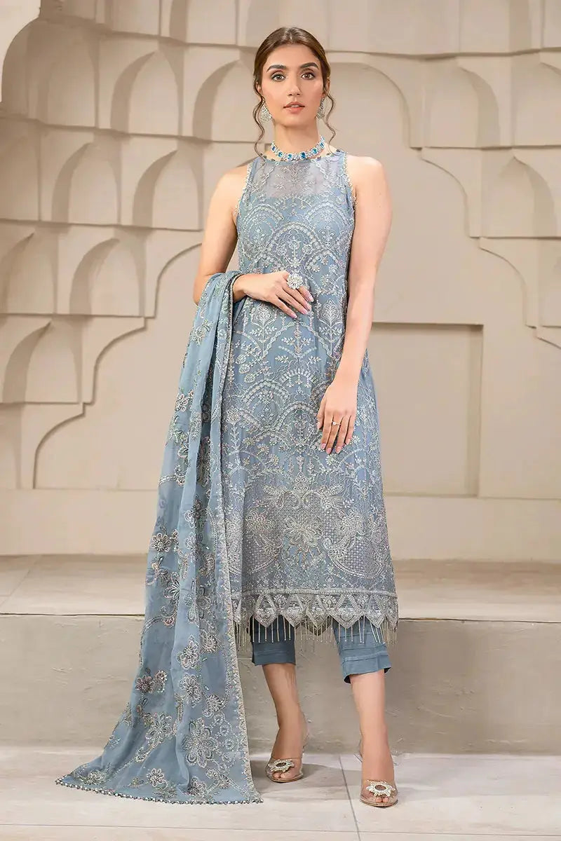 Zarif | Falak Formals | ZF 05 BLUE BELL - Pakistani Designer Dress - by Zarif | Type: Formal - 100% Original at Saira Sultan
