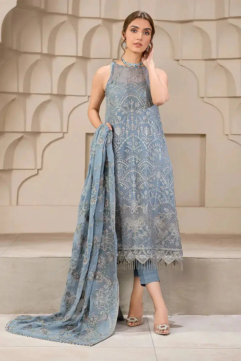 Zarif | Falak Formals | ZF 05 BLUE BELL - Pakistani Designer Dress - by Zarif | Type: Formal - 100% Original at Saira Sultan